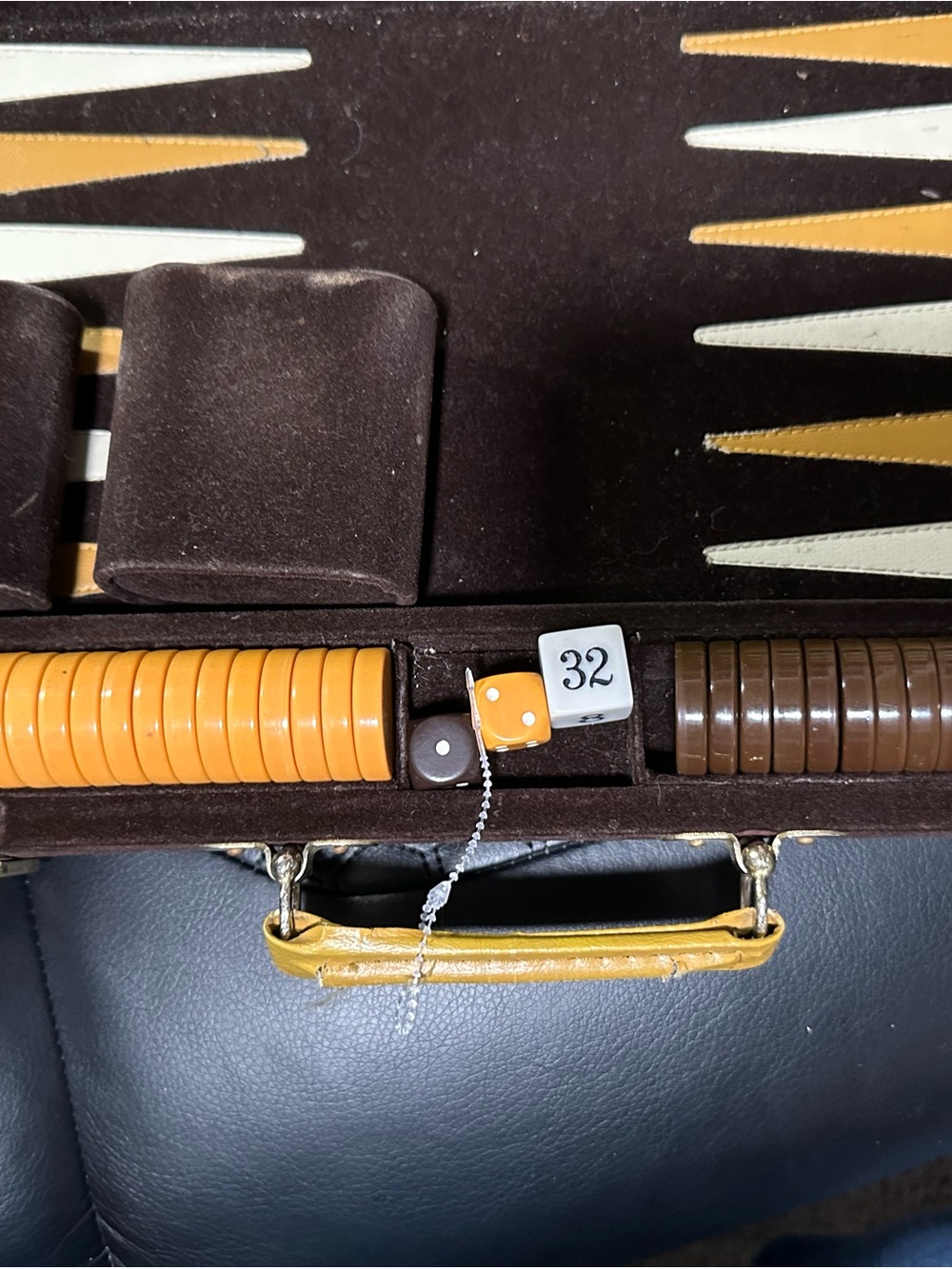 Men’s Travel Game Case with Yellow Leather Handle